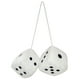 thumbnail image 5 of Abalorios de espejo, dados de felpa, accesorios de decoración suave, regalo elegante, adornos de suspensión para dormitorio, automóviles, coches, vent Blanco, 5 of 5
