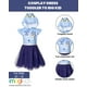 thumbnail image 2 of Vestido Bluey para niñas grandes Cosplay Manga corta Azul 10, 2 of 3