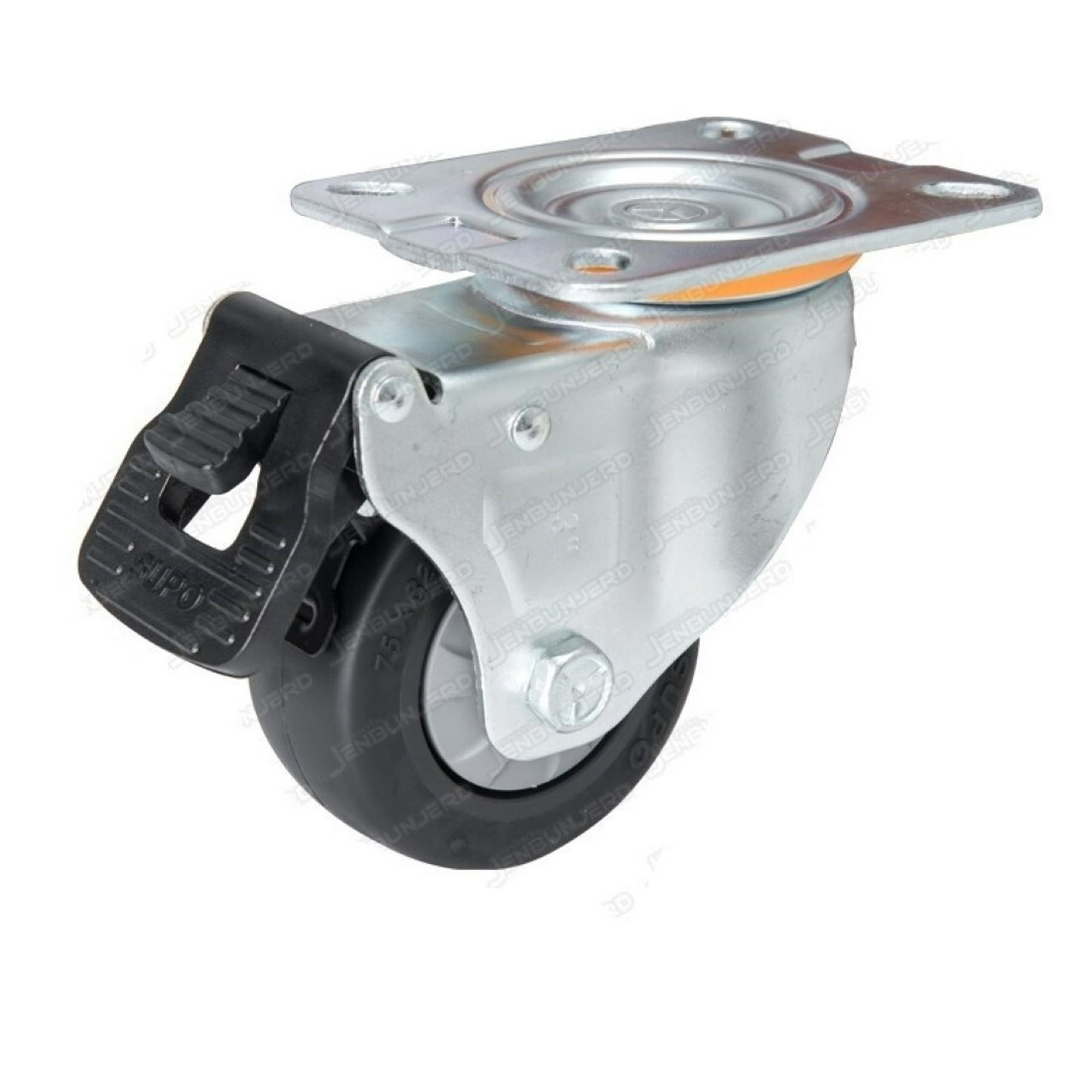 Supo - Z03 Pu Rueda Giratoria Con Freno Base Plana 75mm