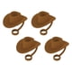 thumbnail image 1 of Lindos Casquillos De Paja Cubre Accesorios De Taza Regalos De Fiesta Cubierta De Puntas De Paja De Silicona 4 Piezas Marrón, 1 of 3