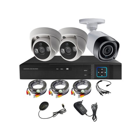 Vipa - Kit 3 Cámaras De Seguridad Mixto Hd 1Mp - M36L