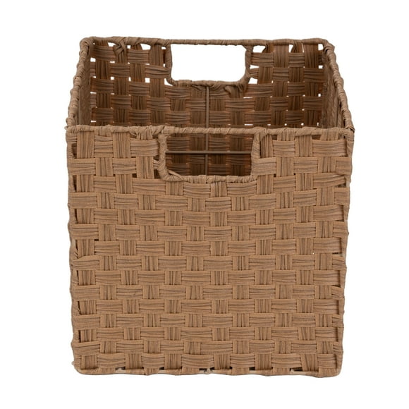Canasto Straw Cuadrado Metal,Plastico