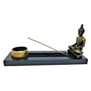 Oem - Porta Vela De Buda Con Porta Incienso Candelabro Decorativo