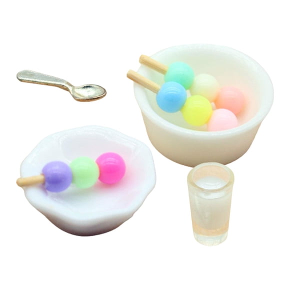 Mini Bolas De Brocheta, Muebles De Juguete, Decoración Para Casa De Muñecas, Suministros DIY, Cuenco Para Casa De Muñecas