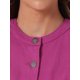 thumbnail image 5 of INSPIRE CHIC Chaquetas de Mezclilla para Mujer con Botones, Dobladillo Peplum, Mangas Largas, Chaquetas de Jean Cortas, Rosa Fucsia S, 5 of 6