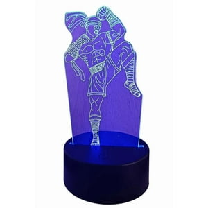 Lelumania - Lampara Ilusion 3D League Of Legends De 7 Colores, Base Touch