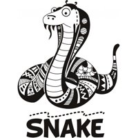 Rienda Libre Graphics - Decomural Cartoon Snake Childrens Ws-17980