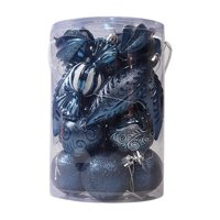 Bothyi - 21 Piezas Bolas De Navidad Adornos Adornos Para Fiesta Interior Aniversario Azul