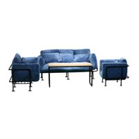 Magideal - Modelo De Set De Sofá A Escala 1: 6, Mini, Coleccionable, Con Mesa, Vestir De Cosplay Accesorio Pretend En Miniatura Decoración De Muñecas De Sofá