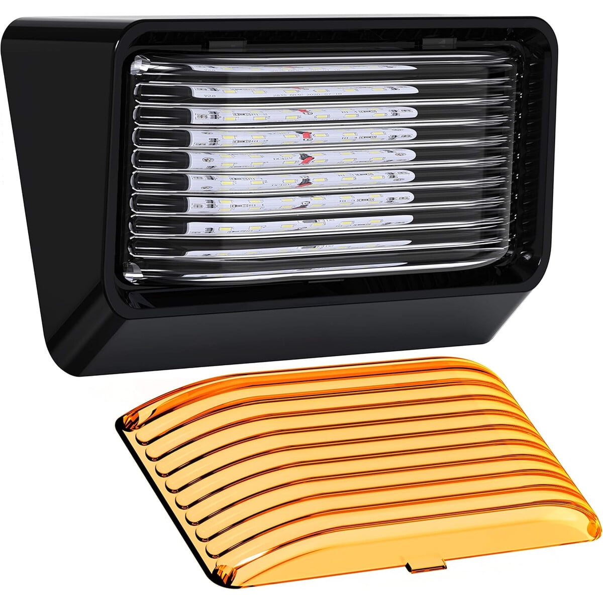 Luz Exterior Led Leisure Led 12v 280 Lamenes Negra Para Rv