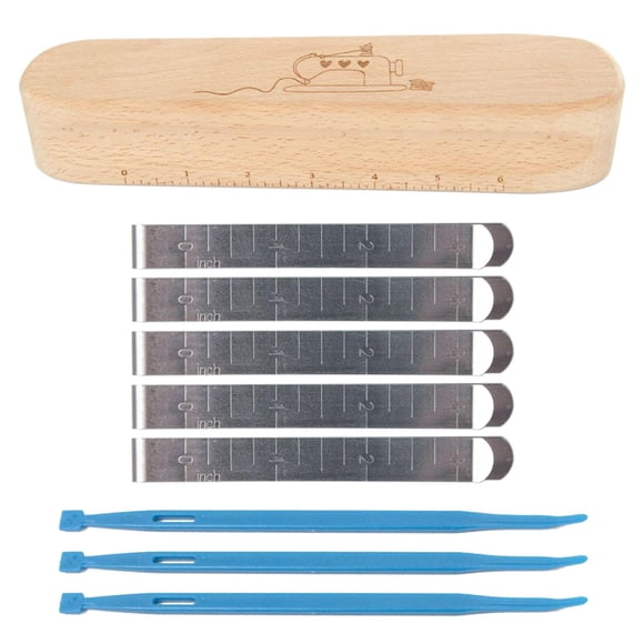 5 Clips Para Dobladillo De 3 Pulgadas Con Platina De Madera Para Prensar Costuras, Herramientas De Costura, Pantalones