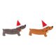 thumbnail image 1 of 2x Colgantes Navide?os Decoraciones Dachshund Perro Adorno Marrón Y Gris, 1 of 4