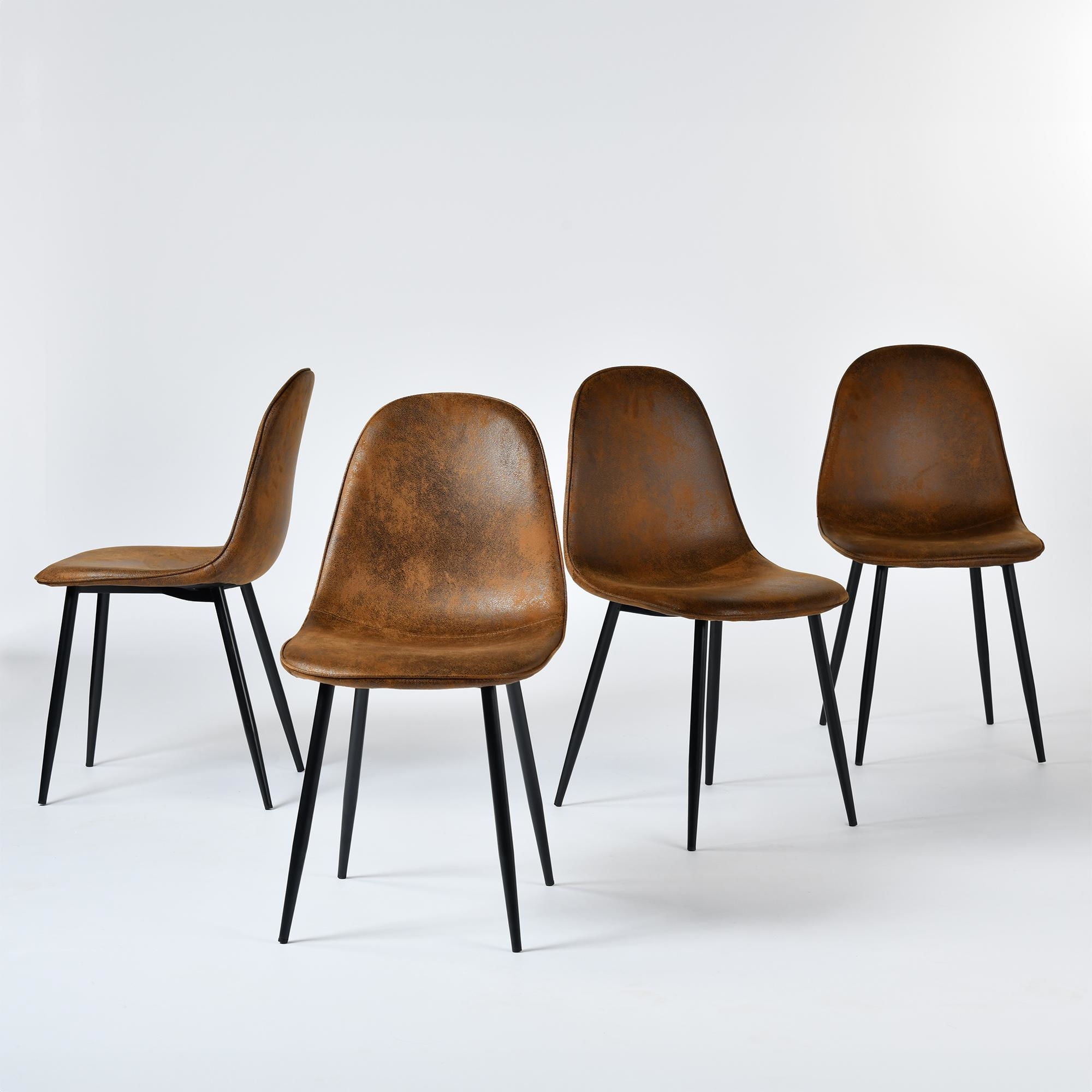 Mainstays - Silla De Comedor Charltonlum 4 Unidades Café