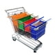thumbnail image 3 of Bolsas de carrito para la cesta de compras-Conjunto de 4 bolsas reutilizables de la cesta de compras para comestibles con bolsa de enfriamiento y portador de huevo / vino Papá de la cesta ec, 3 of 3