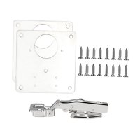 Magideal - Placa De Reparación De Bisagras De Gabinete, De Soporte De Reparación De Bisagras, Juego De Placas De Fijación De Bisagras, Con Orificios Para Ven