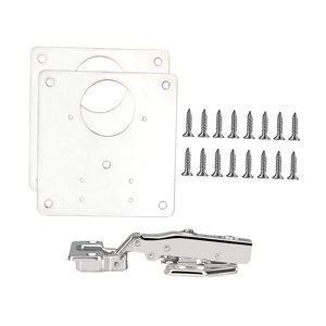 Magideal - Placa De Reparación De Bisagras De Gabinete, De Soporte De Reparación De Bisagras, Juego De Placas De Fijación De Bisagras, Con Orificios Para Ven