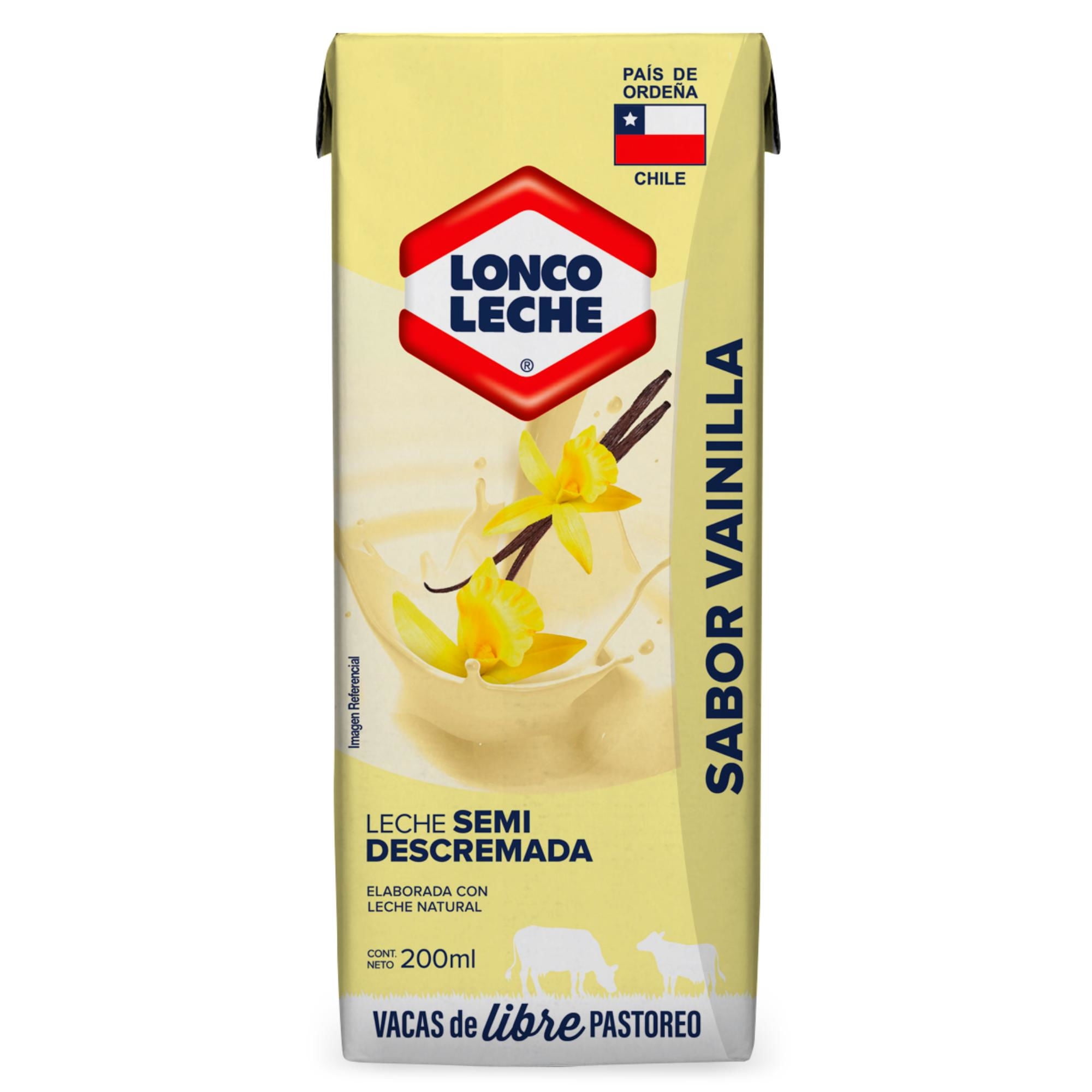 Leche Semidescremada Vainilla 200 ml Loncoleche