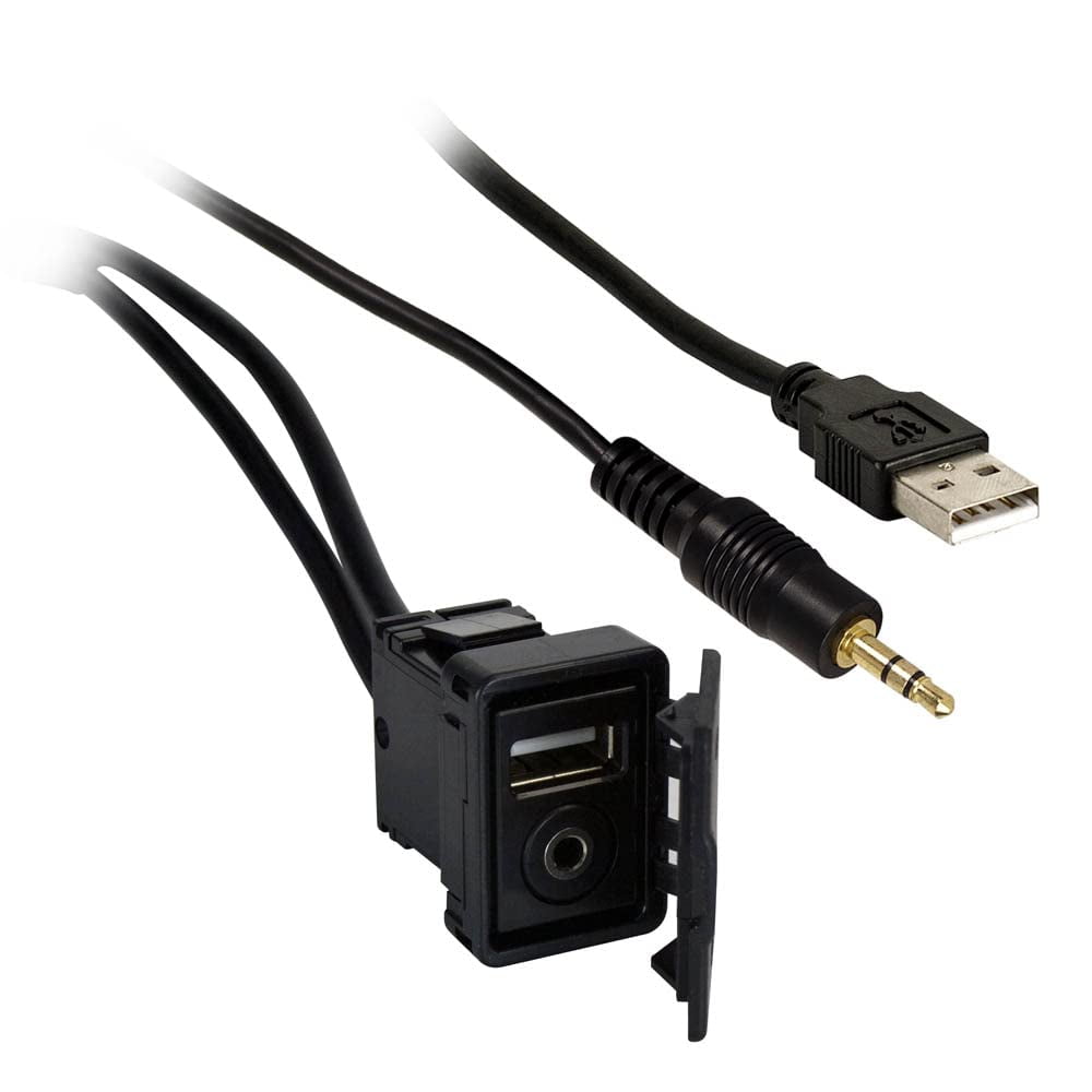 Cable De Extensión Usb A Aux De 3,5 Mm Axxess Heise De 1,8 M, Negro