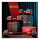 thumbnail image 2 of Set Mancuernas Pesas Ajustables 40kg Fitness Hexagonal  Rojo, 2 of 5