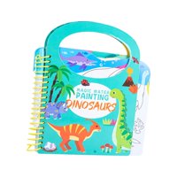 Magideal - Libro De Pintura De Acuarela, Entretenimiento Creativo, Libro Para Colorear Y Garabatear Con Agua, Libros De Actividades De Pintura Oys Para Niños Y N Dinosaurio
