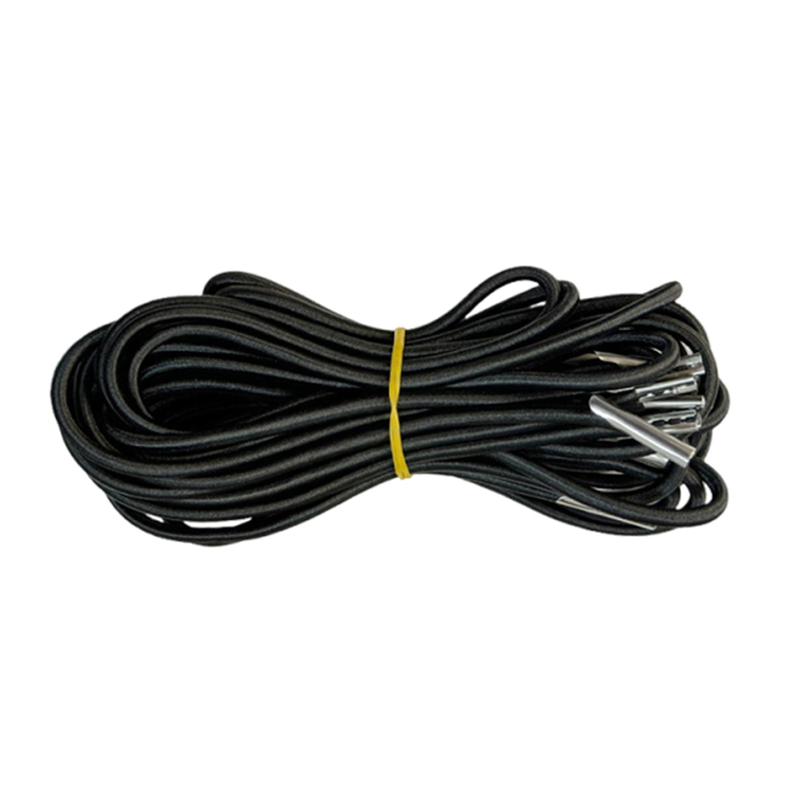 Magideal - 4X Silla De Patio, Cordón Elástico De Reemplazo De Cordón, Silla De Puenting En El Patio Trasero, Patio De Césped, Silla De Reparación De Cuerdas De Negro