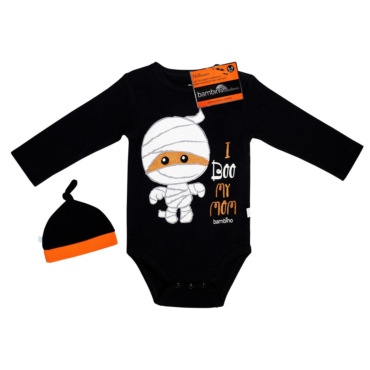 Bambino - Body Y Gorrito Halloween Momia Niño 18-24 Meses