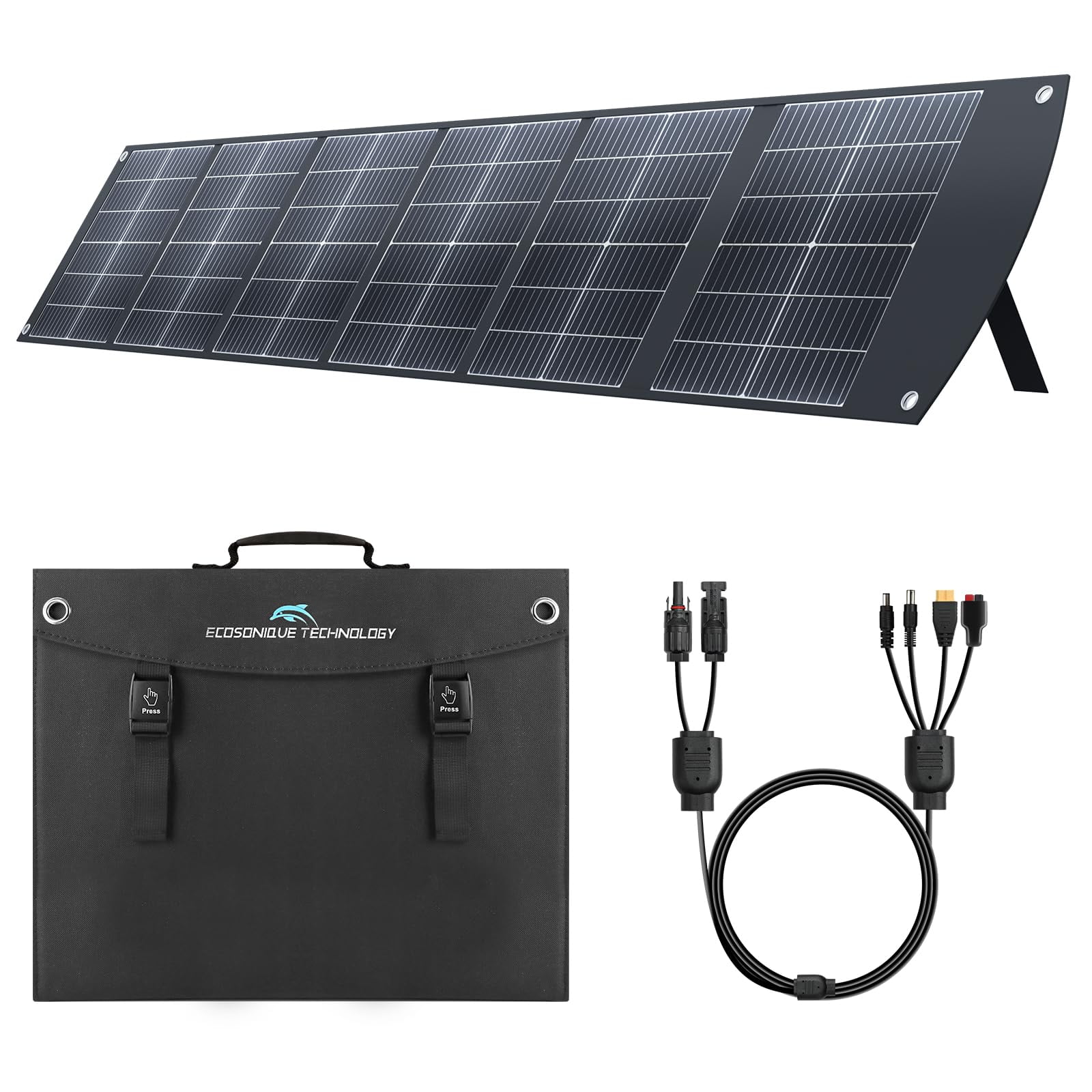 Ecosonique Technology - Ecosonique Panel Solar Portátil Plegable De 200w Usb-c Pd3.0