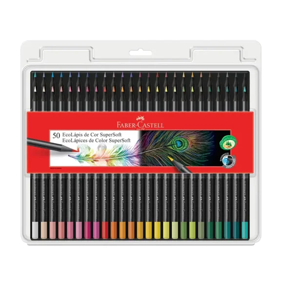 Set 50 Colores Faber Castell Ecolápices Supersoft