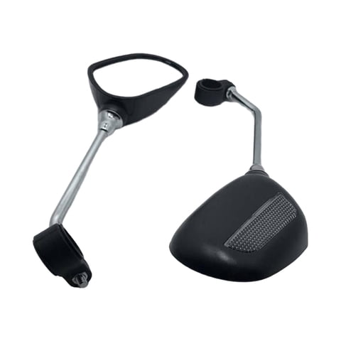 Magideal - Espejo De Bicicleta Espejo De Seguridad A Prueba De Golpes Giratorio Manillar Montaje Bicicleta Espejo Retrovisor Para Moto Bicicleta Eléctrica Negro