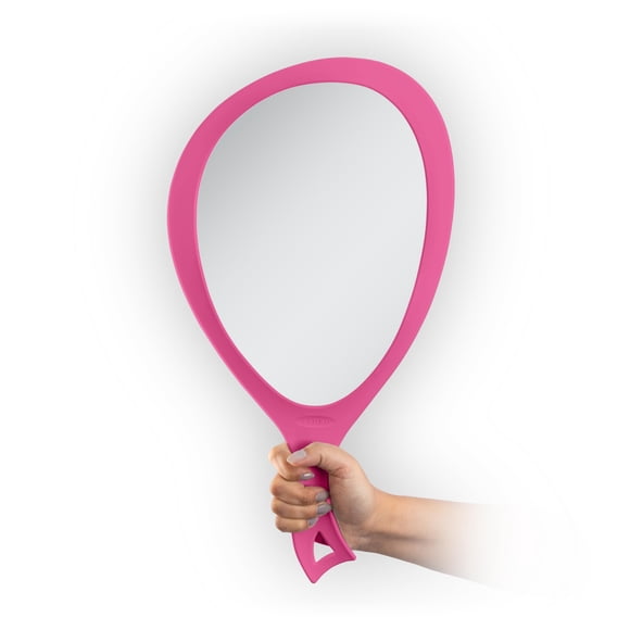 Espejo de mano Zadro Salon Professional extra grande rosa brillante