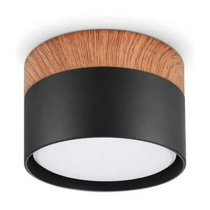 Hb Led - Panel Led Deco Sobrepuesto Madera 6W Negro Frío