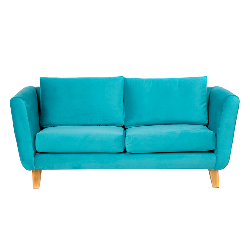 Barra Design - Sofá Thomas 170 Felpa Turquesa