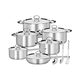 thumbnail image 1 of Juego Batería 15 Piezas Cocina Acero Inoxidable Plateado, 1 of 3