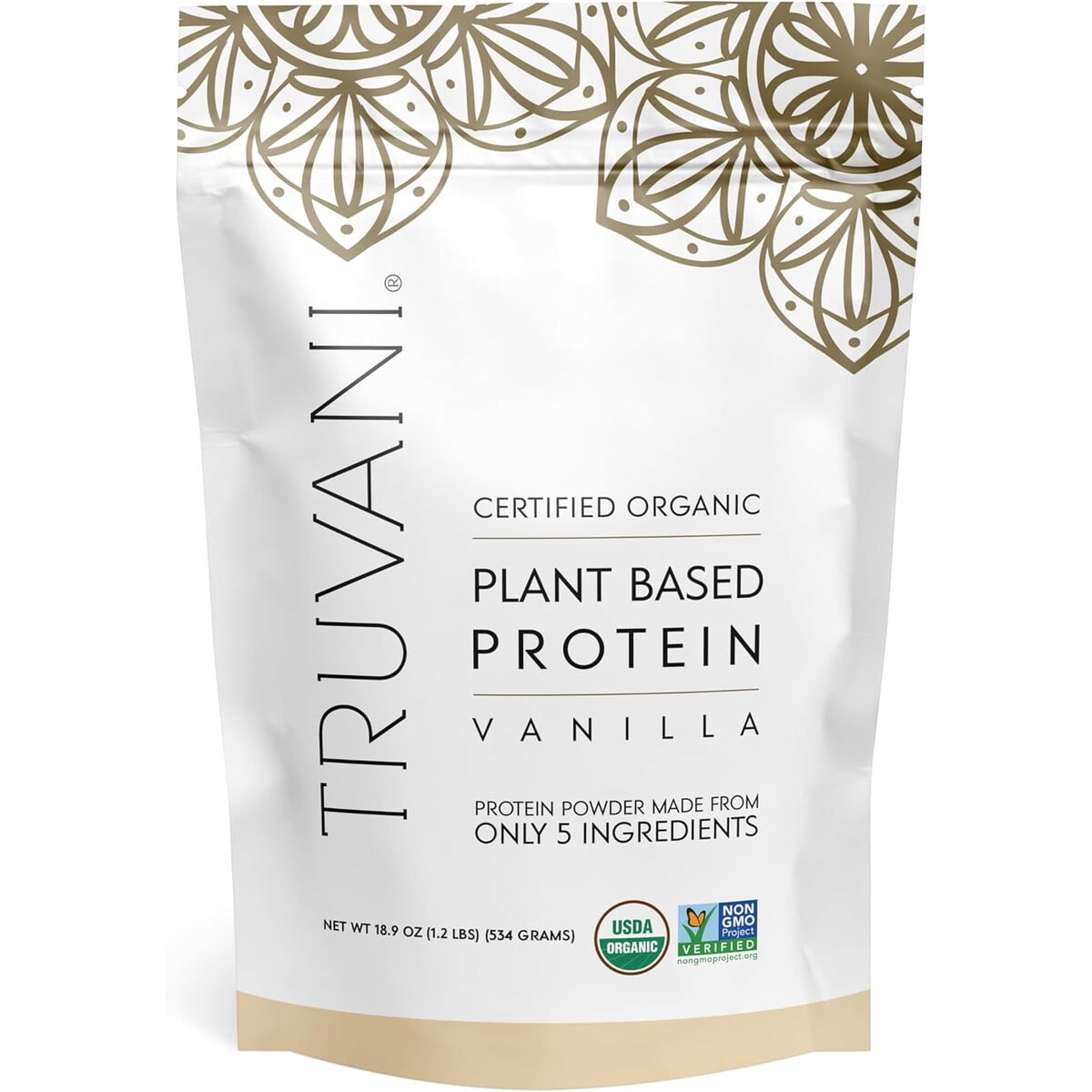 Proteína Vegana Truvani Vainilla 20g Orgánica Sin Gluten