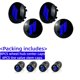 thumbnail image 4 of Juego de 4 tapas centrales RUIHEDAHB 63 mm azul estilo Dodge, 4 of 5