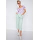 thumbnail image 3 of Pantalones de Cintura Ajustable con Broches y Pernera Ancha y Tobillo Liso de Estilo Chic Pastel, 3 of 4