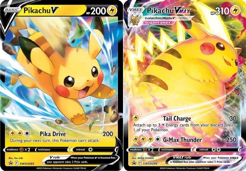 Set De Cartas Pokémon Pikachu V Y Vmax Promo