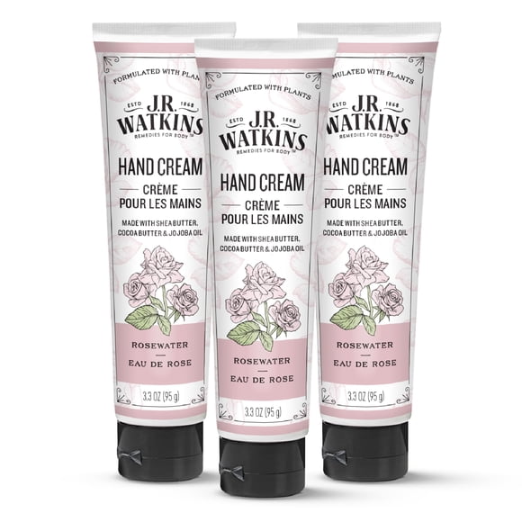 Crema de manos J.R. Watkins, hidratante natural, 100 ml, paquete de 3
