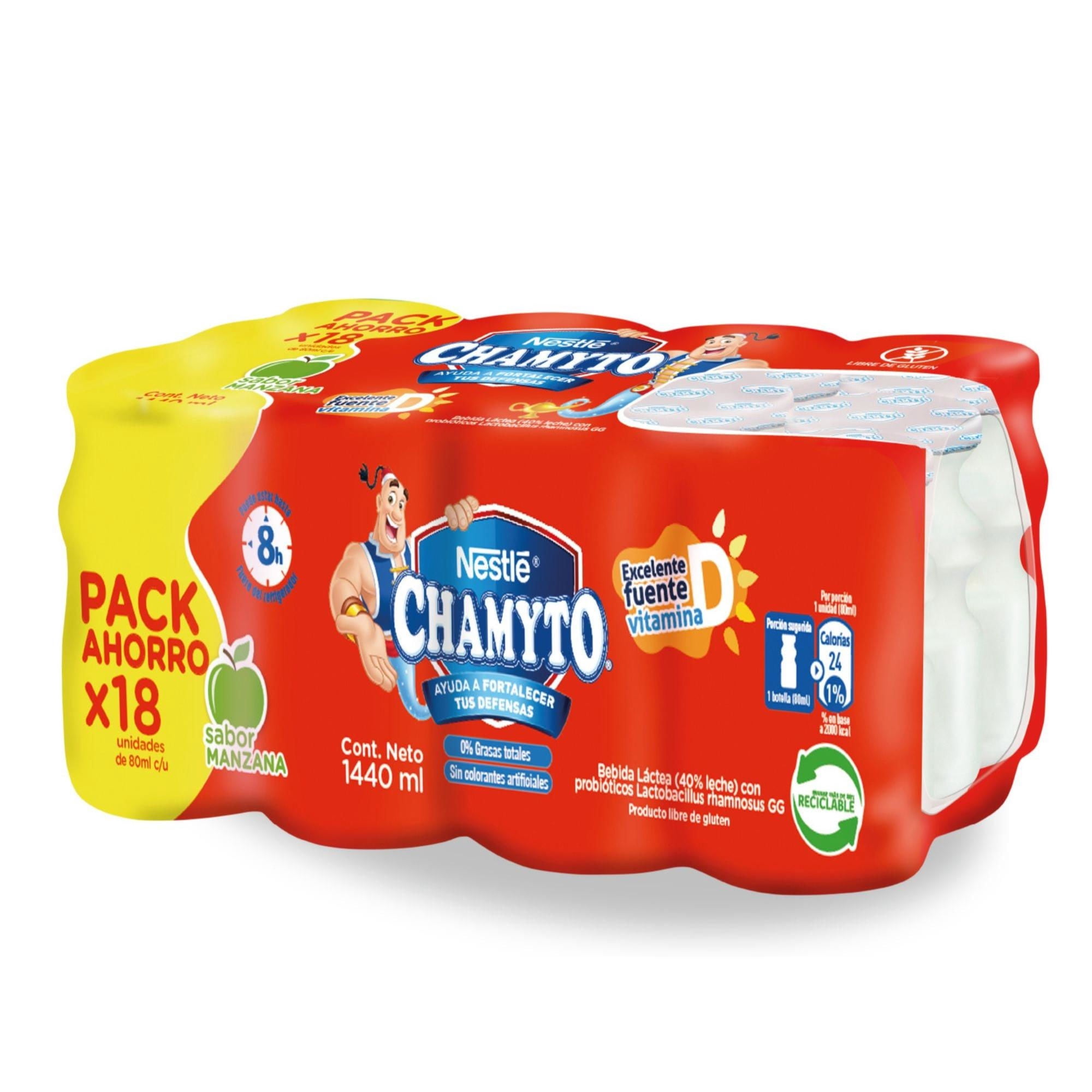Probiótico Manzana Multipack 18un 8 ml Chamyto