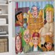 thumbnail image 5 of Recreo-theme 4-Piece Shower Curtain Set with Rugs, Waterproof Bathroom Decor Set Includes Bath Mat, U-Shaped Rug, Toilet Lid Cover and Curtain with Hooks, 5 of 6