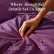 thumbnail image 5 of Juego de sábanas de franela Tribeca Living Twin XL, color morado, 5 of 8
