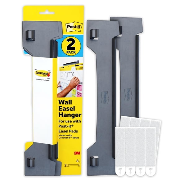 Soportes para bloc de caballete Post-it, paquete de 2, 38 cm, gris