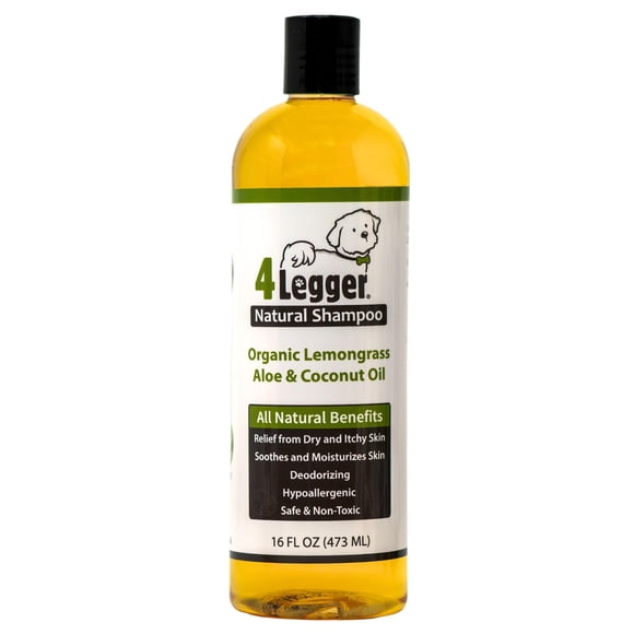 Champú para perros 4Legger, certificado orgánico, totalmente natural, 473 ml