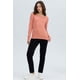 thumbnail image 4 of Polera Mujer Botón Rib Lisa Coral, 4 of 4