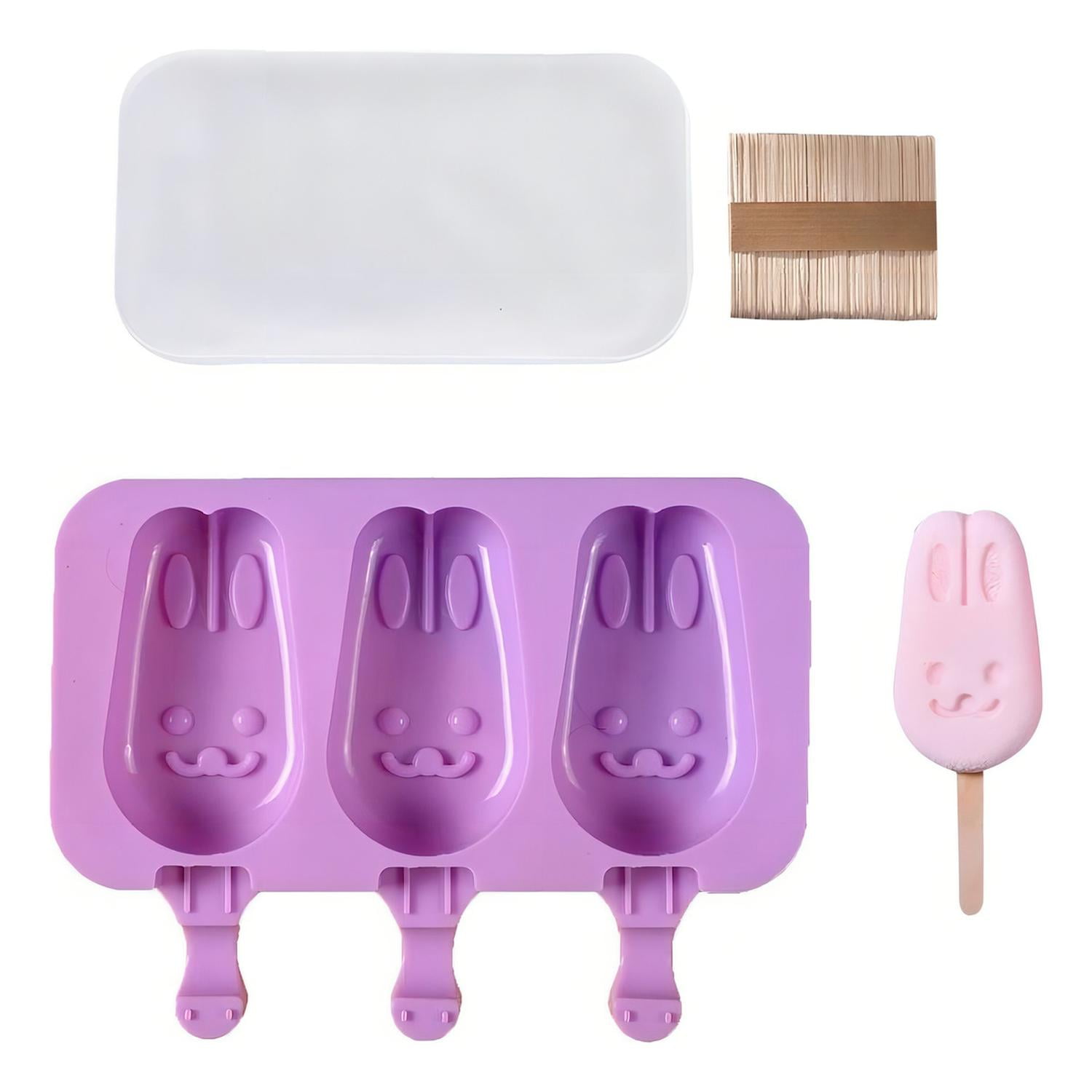 Pasteleriuscl - [mult-110668] Moldes De Silicona Para Helados Molde Paletas Helado Conejo Molde De Helados Paletas D