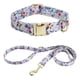 thumbnail image 1 of Collar para perro niña, lindo collar floral para perro con lazo desmontable y correa a juego., 1 of 5