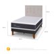 thumbnail image 3 of Cama Europea Curve New Ortopedic 1.5 Plazas Respaldo Tigris, 3 of 10