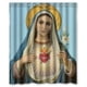 thumbnail image 1 of Cortina de ducha de baño con ganchos, diseño de Jesús, católico, cristiano, religioso, santo y milagroso, Virgen María, tamaño 60 x 72 pulgadas, 1 of 3