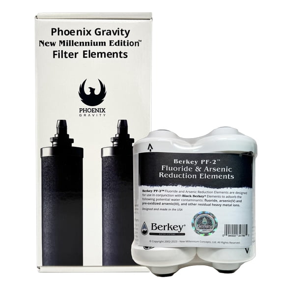 Juego de filtros Berkey PF-2 para reducción de flúor y arsénico