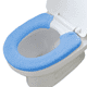 thumbnail image 1 of Funda para asiento de inodoro con broches, fija, elástica, lavable, de fibra, fácil de instalar y limpiar., 1 of 8